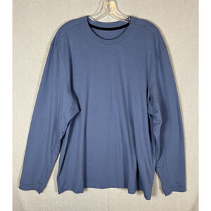 Lululemon Zeroed In Long Sleeve Shirt Mens Size XL Blue Athleisure Gym Training